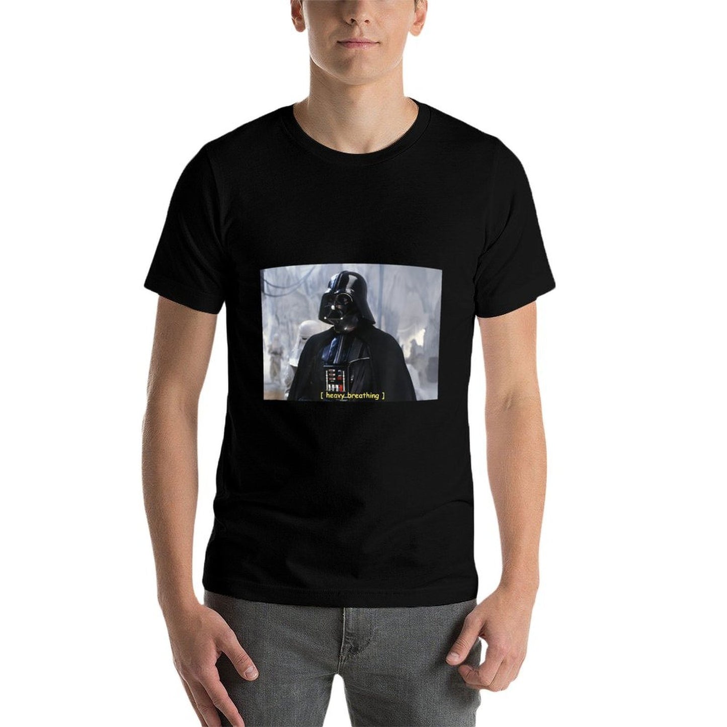 Star Wars Darth Vader Photo Realistic Heavy Breathing Poster Rolled Sleeves T-Shirt