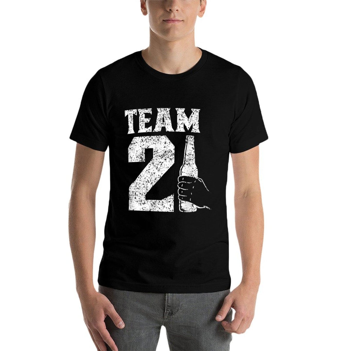 Team 21 Party Military 21St Birthday Cotton T-Shirt