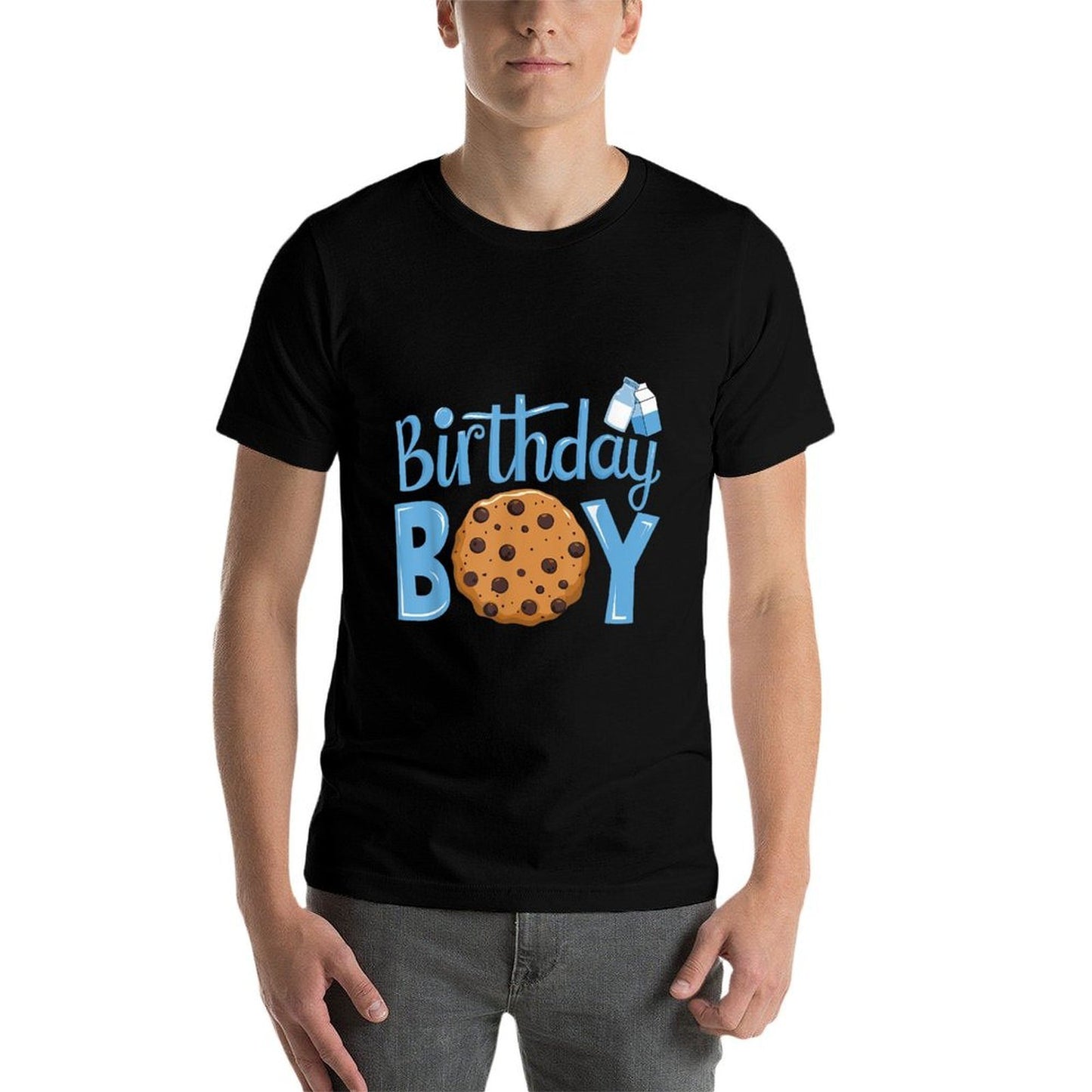 The Birthday Boy Milk And Cookies 1st Family Matching Bday Relaxed-fit T-Shirt