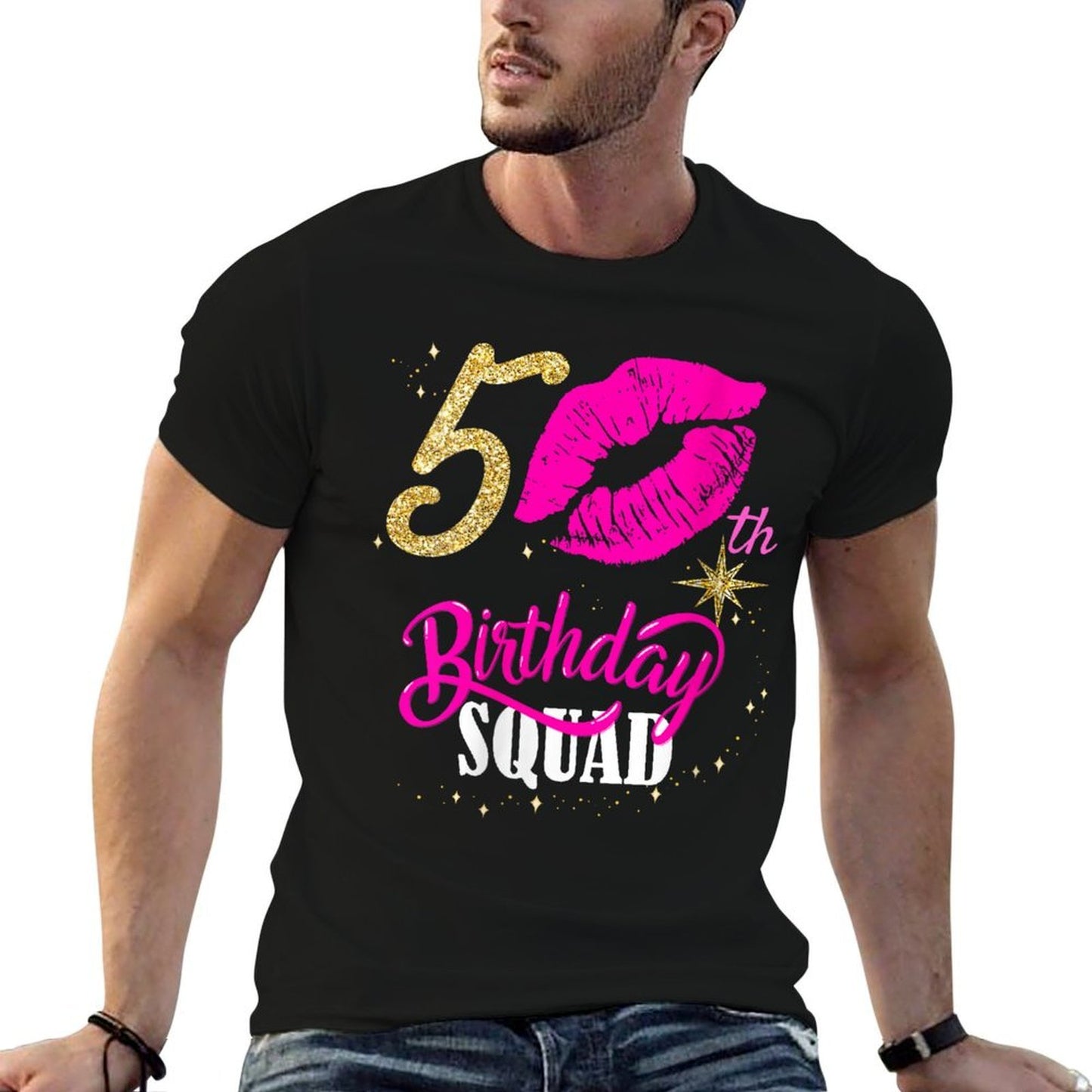 Womens Las Vegas Girls Trips 2024 Queen 50th Birthday Squad Stretchy T-Shirt