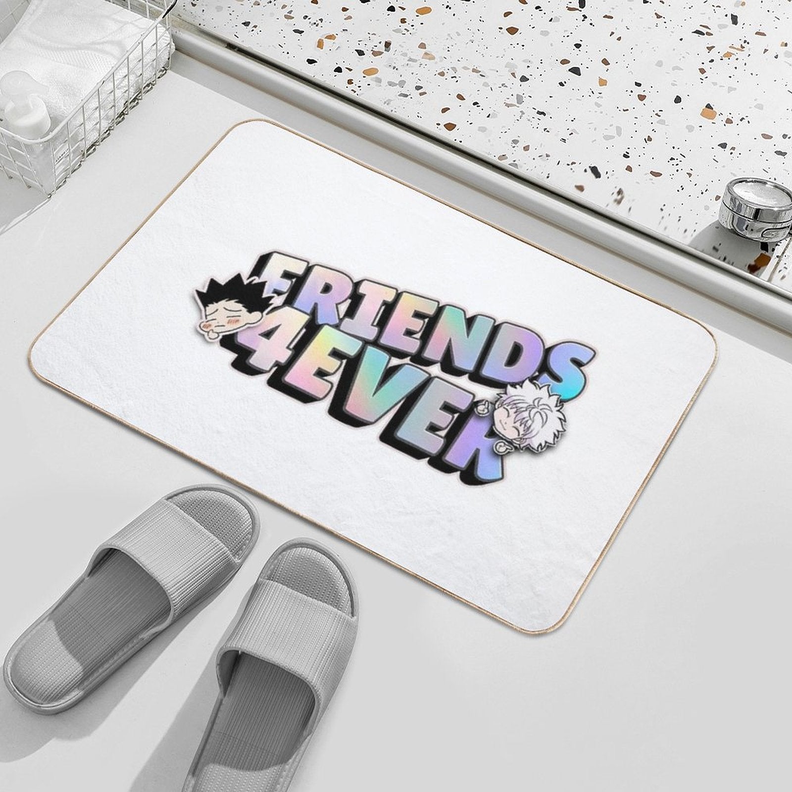 Anime HxH Gon And Killua  Absorbent Bath Mat