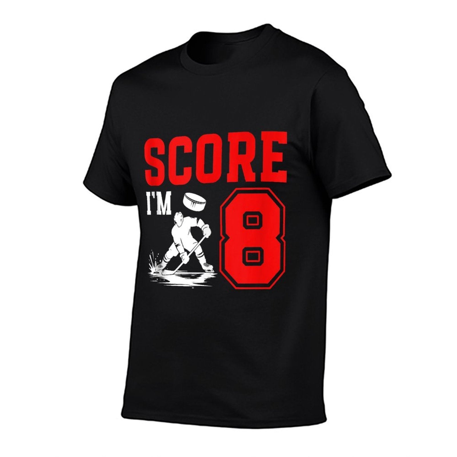 8th Ice Hockey Birthday Eight Year Old Ice Hockey Player  Eco-friendly Material T-Shirt