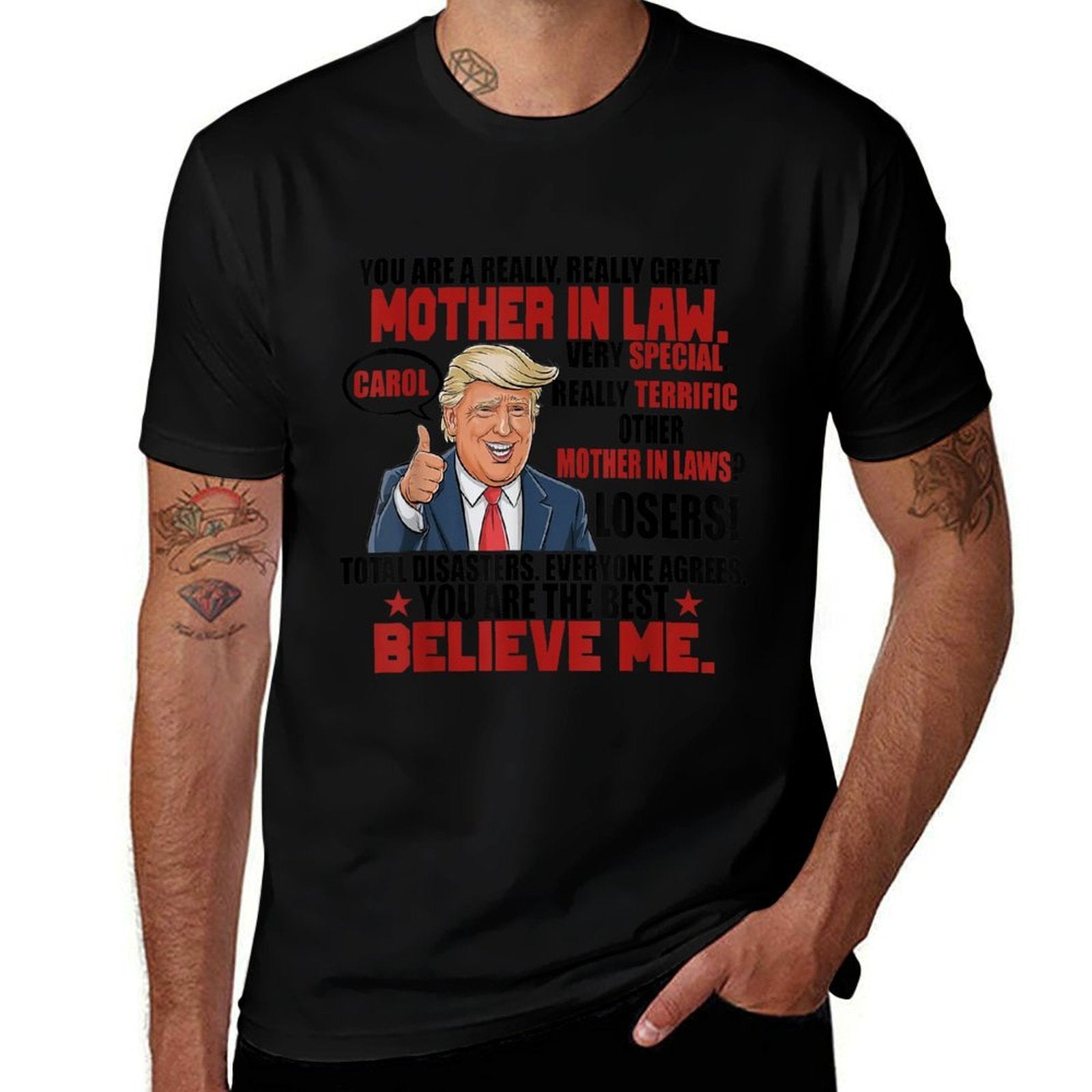 Trump You Are A Really Really Great Mother In Law  Rolled Sleeves T-Shirt