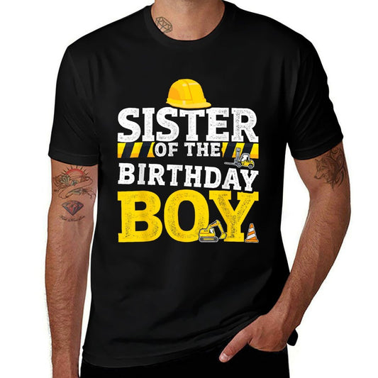 Sister of Birthday Boy Matching Family Construction Party  Versatile T-Shirt