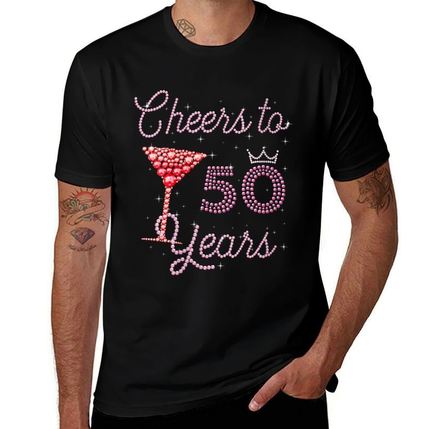 Womens Cheers To 50 Years 50th Birthday 50 Years Old Bday Breathable T-Shirt