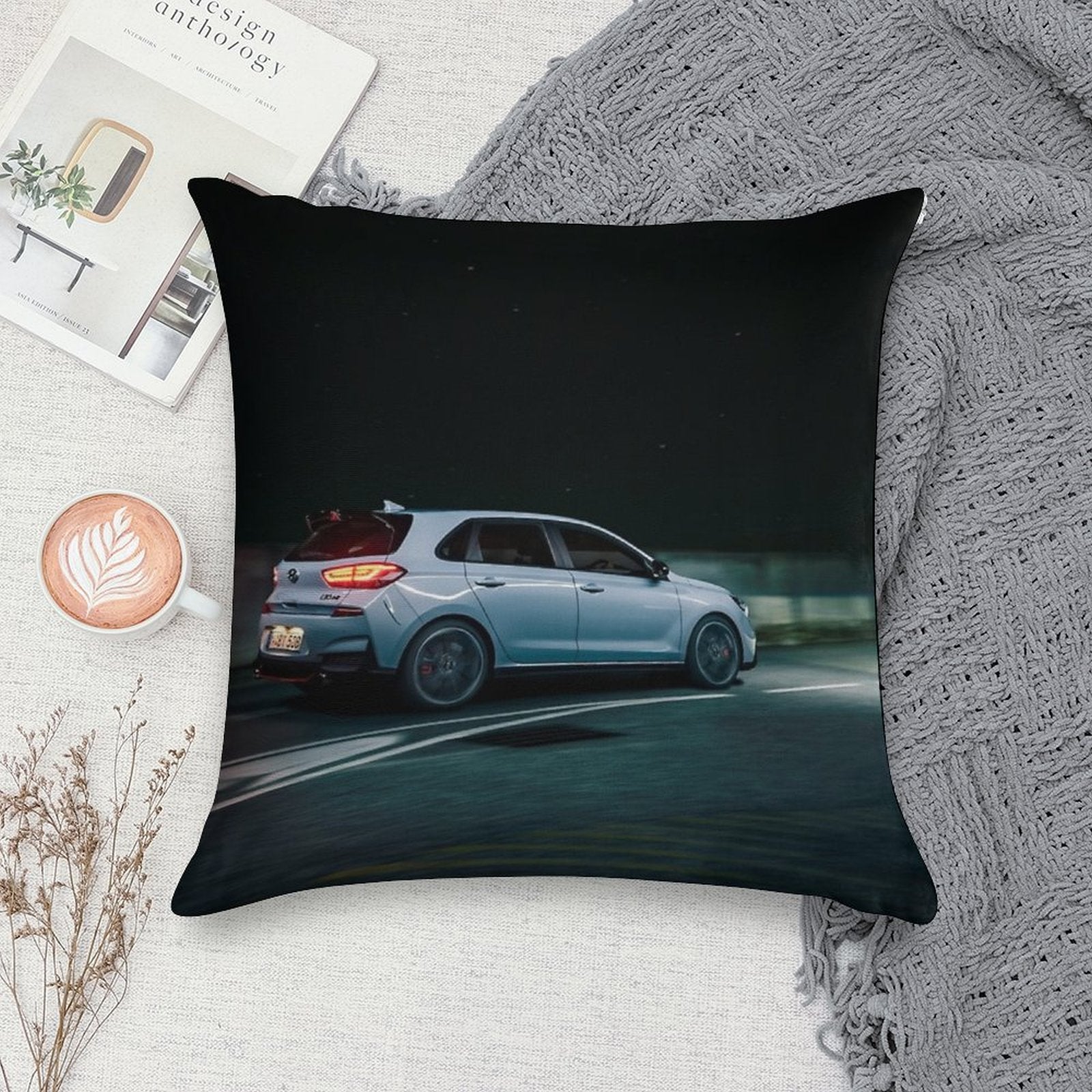 Hyundai I30N Soft Skin-Friendly Throw Pillow