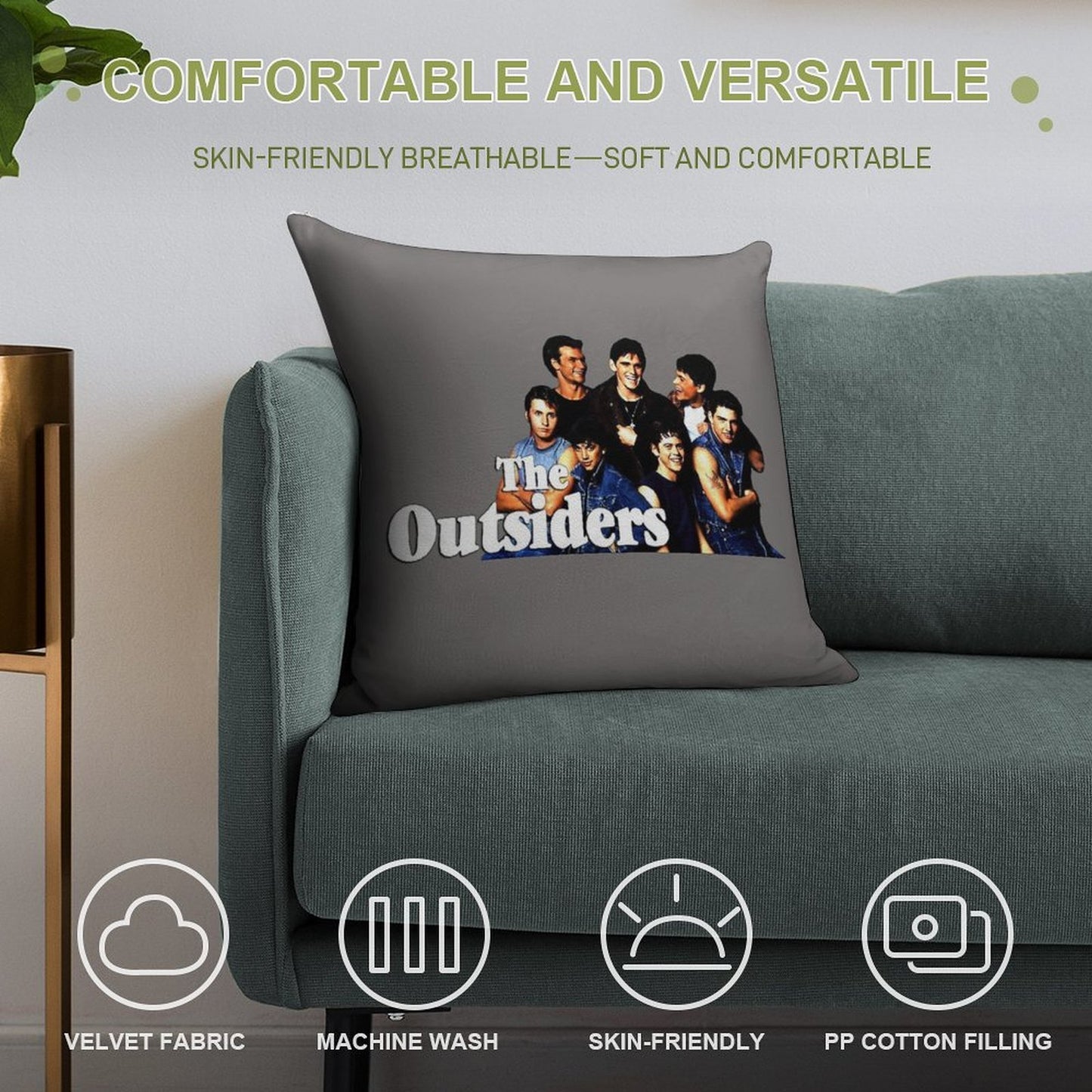The Outsiders Soft Ultra-Soft Texture Throw Pillow
