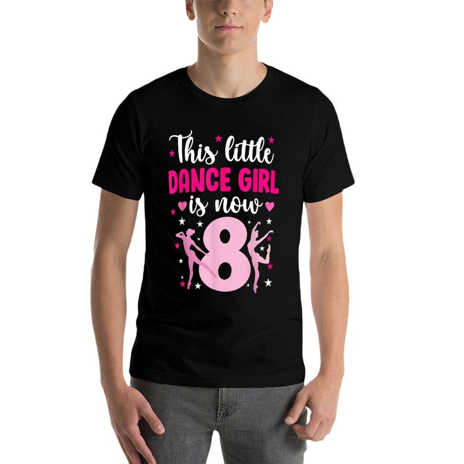 8th Birthday Dance Girl Eight Year Old Dancer  Durable T-Shirt