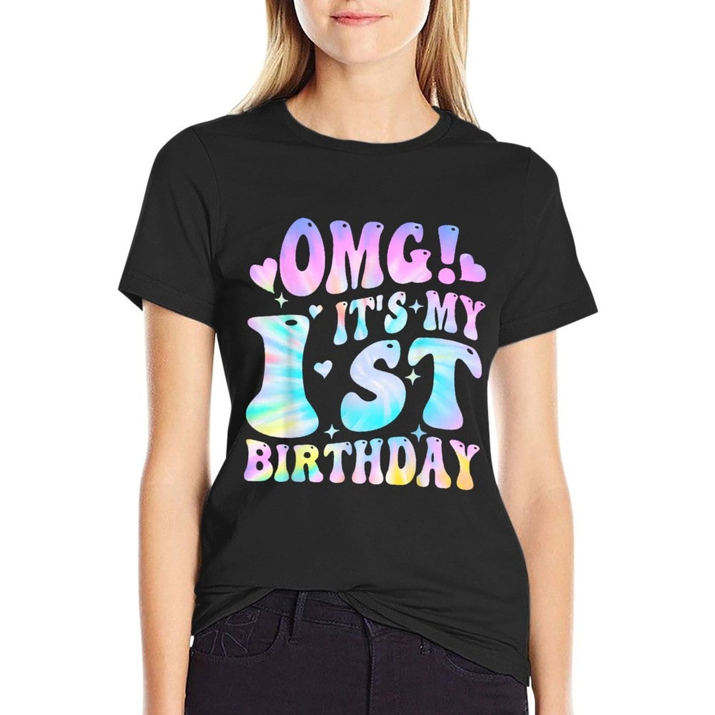 Tie Dye OMG It's My 1st Birthday Girls Gifts 1 Year Old Bday  Classic T-Shirt