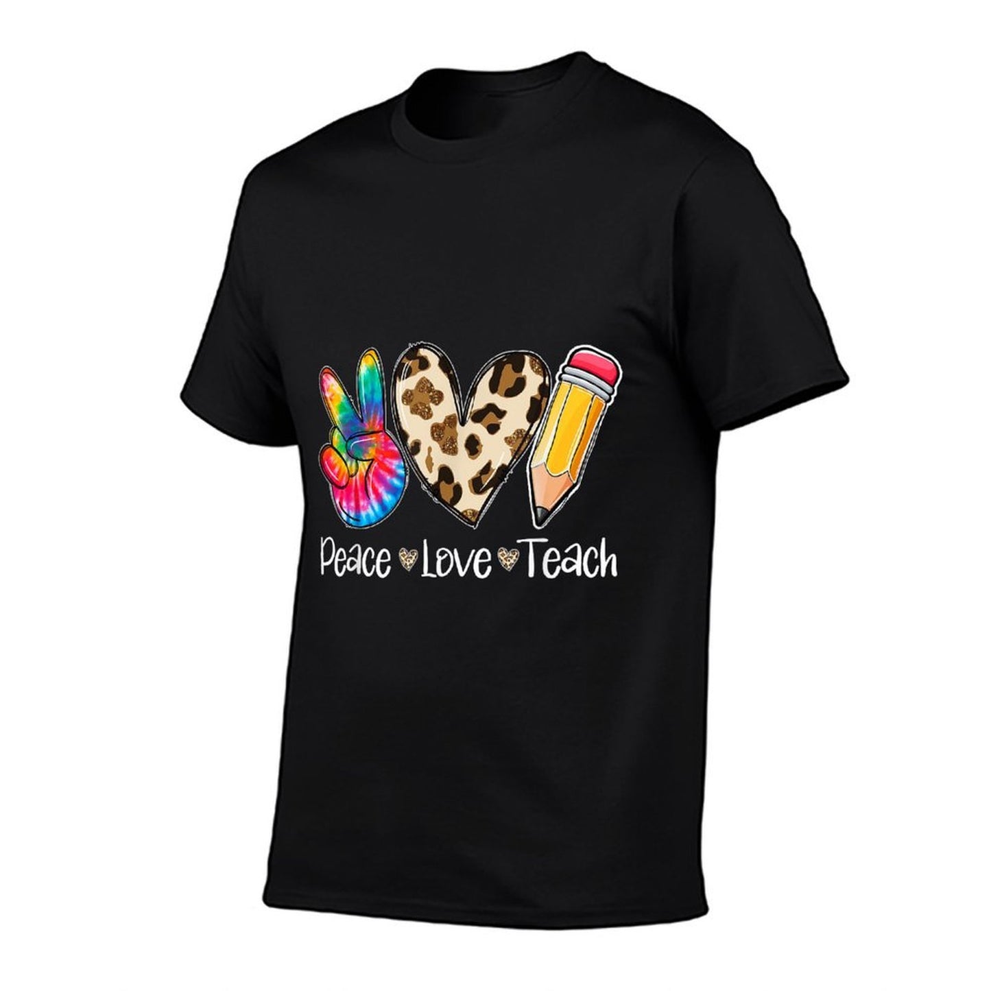 Tie Dye Hippie Peace Love Teach Teacher Appreciation  Slim-fit Cut T-Shirt