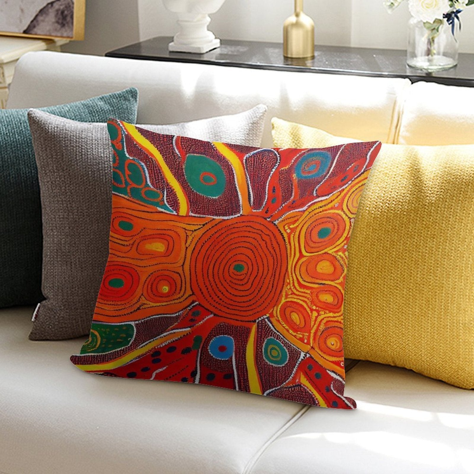Alice Springs #14 Soft Easy Maintenance Throw Pillow