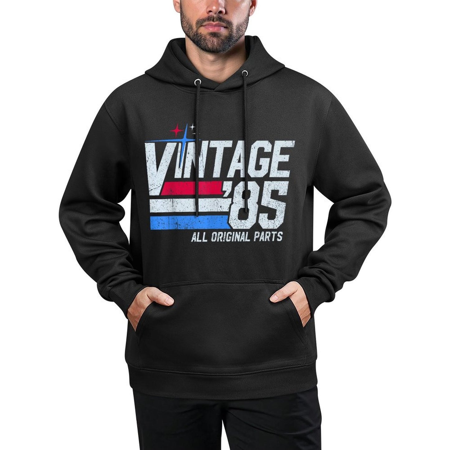 Vintage 85 Retro 40th Birthday for Men Dad USA Since 1985 Medium-Weight Fabric Hoodie
