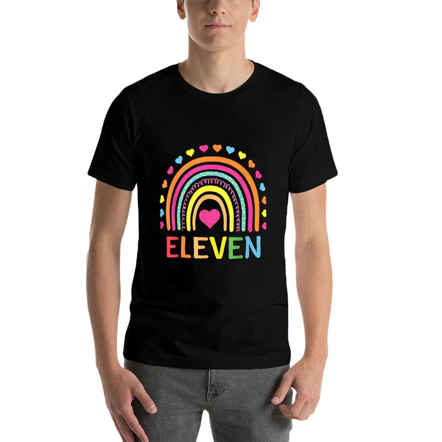 11 Years Old Rainbow 11th Birthday Gift For Girls Boys Bday Eco-friendly Material T-Shirt