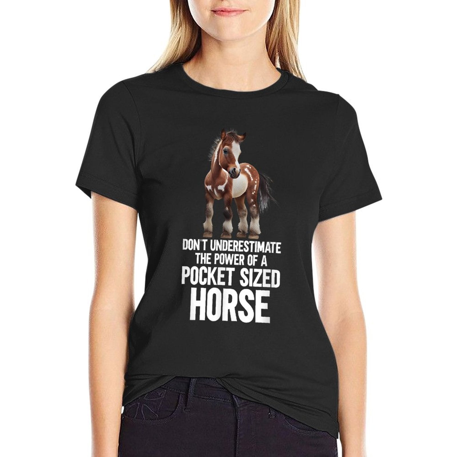 Miniature Horse Mini Horse Pet Tiny Horse Lover Pony  Wrinkle-resistant T-Shirt
