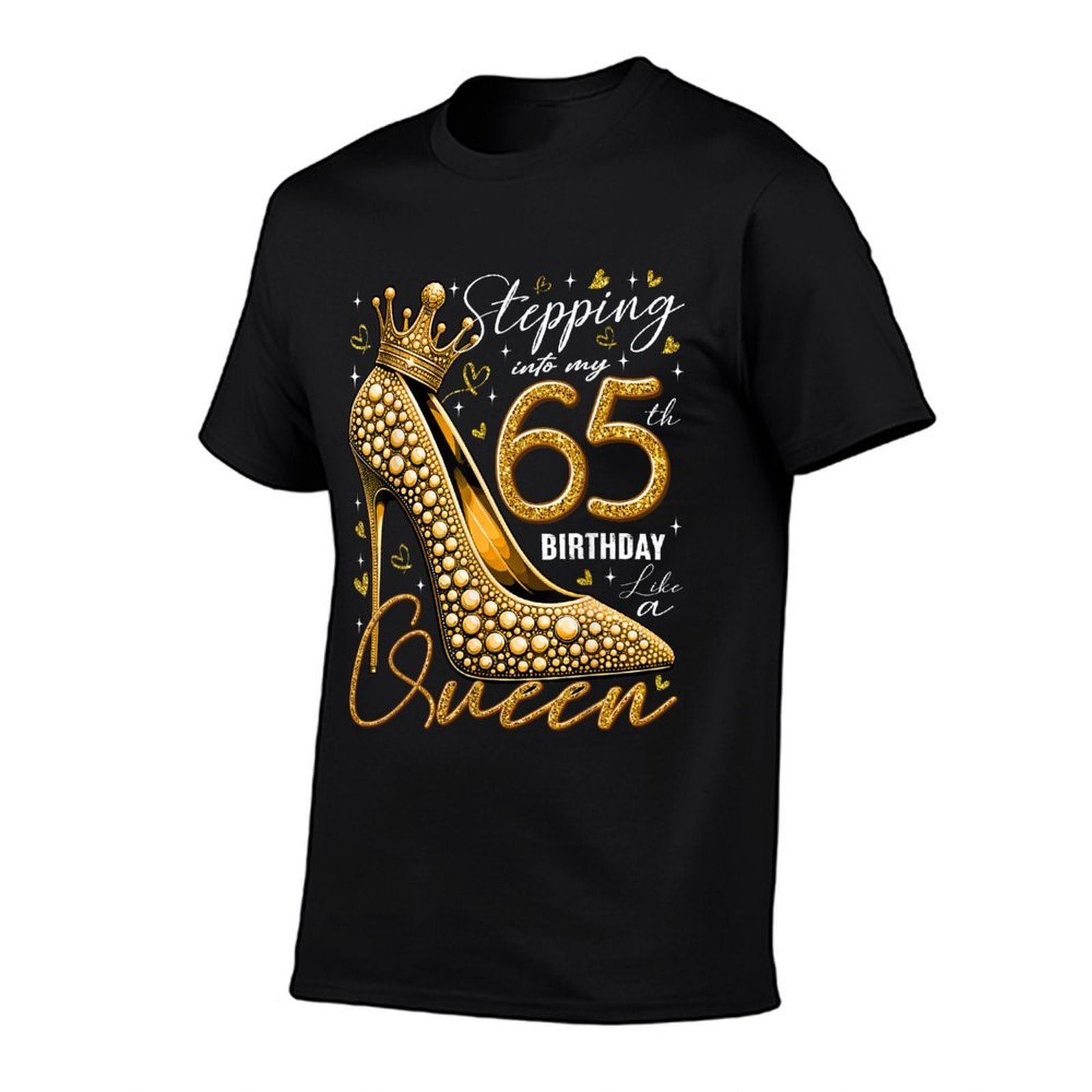 65 Year Old Gifts High Heels Stepping Into My 65th Birthday  Trendy Pattern T-Shirt