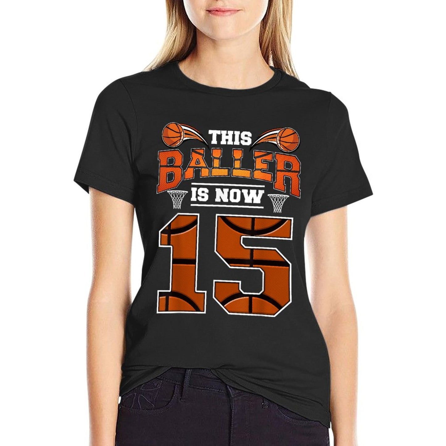 This Basketball Is Now 15 Basketball 15th Birthday Party Boy  Vintage-inspired T-Shirt