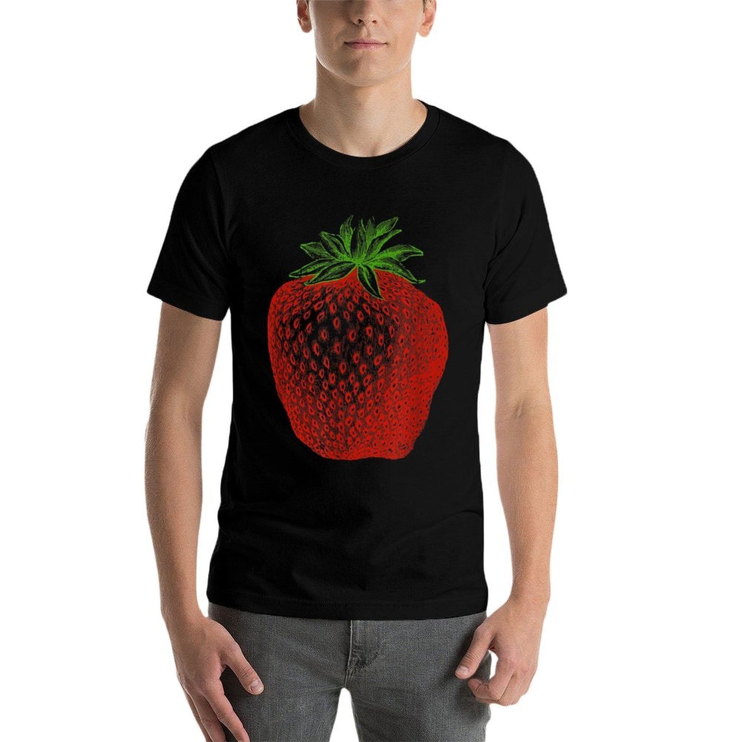 Strawberry Botanical Art Fresh Strawberries Fruit Picking Quick-drying T-Shirt