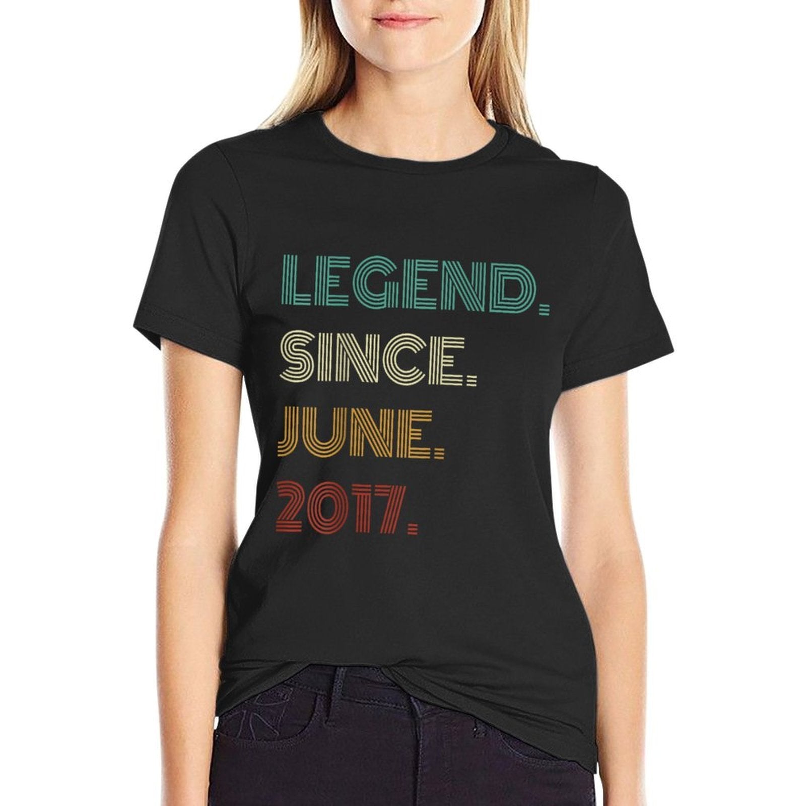 8 Years Old Legend Since June 2017 8th Birthday  Tagless Design T-Shirt