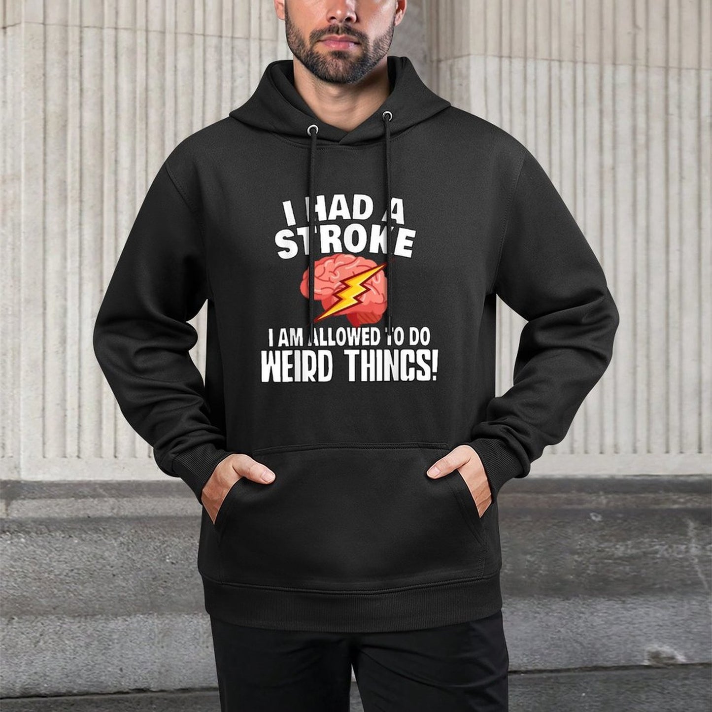 Stroke Survivor Stroke Awareness Rehab - Weird Things Medium-Weight Fabric Hoodie