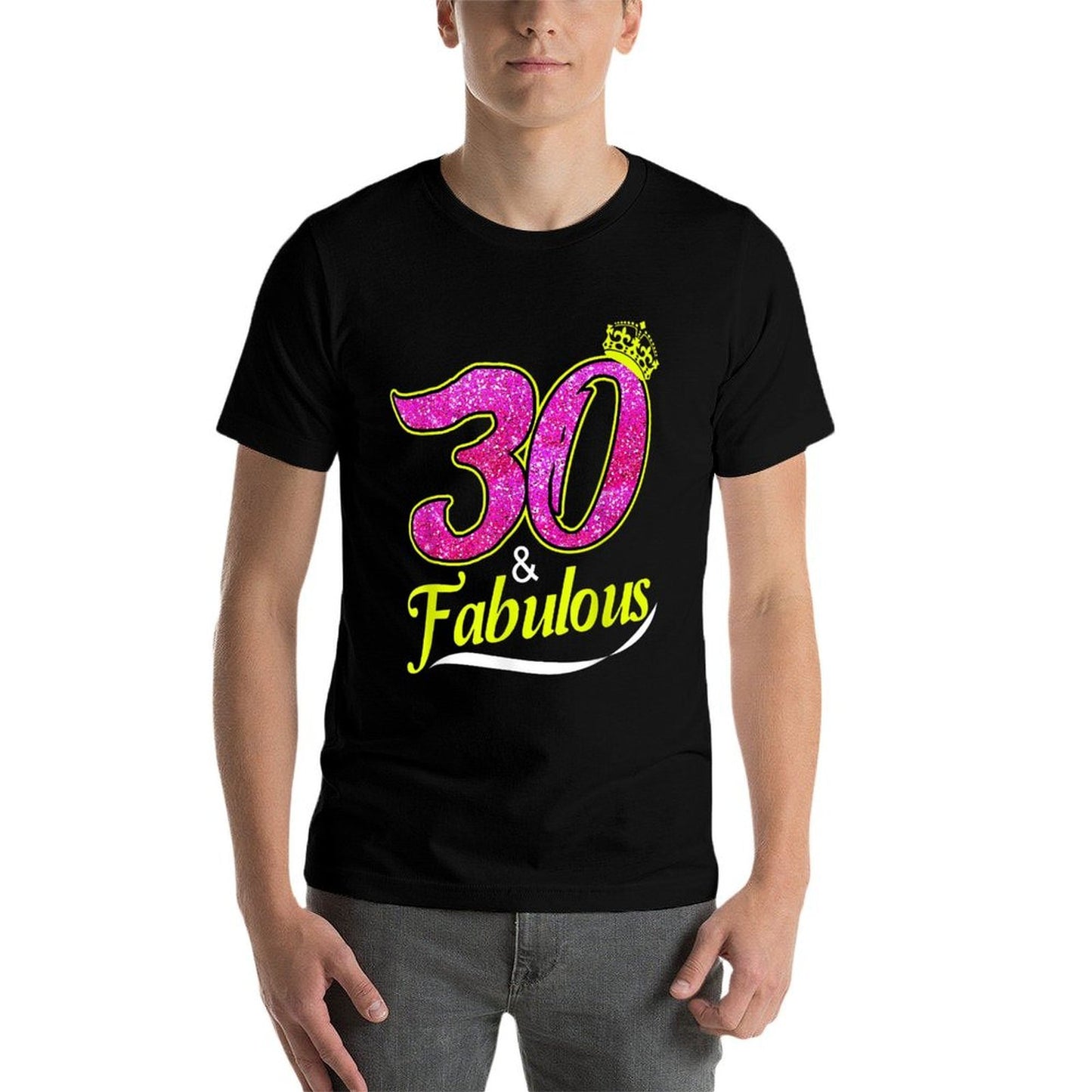 30 And Fabulous 30th Birthday Rolled Sleeves T-Shirt