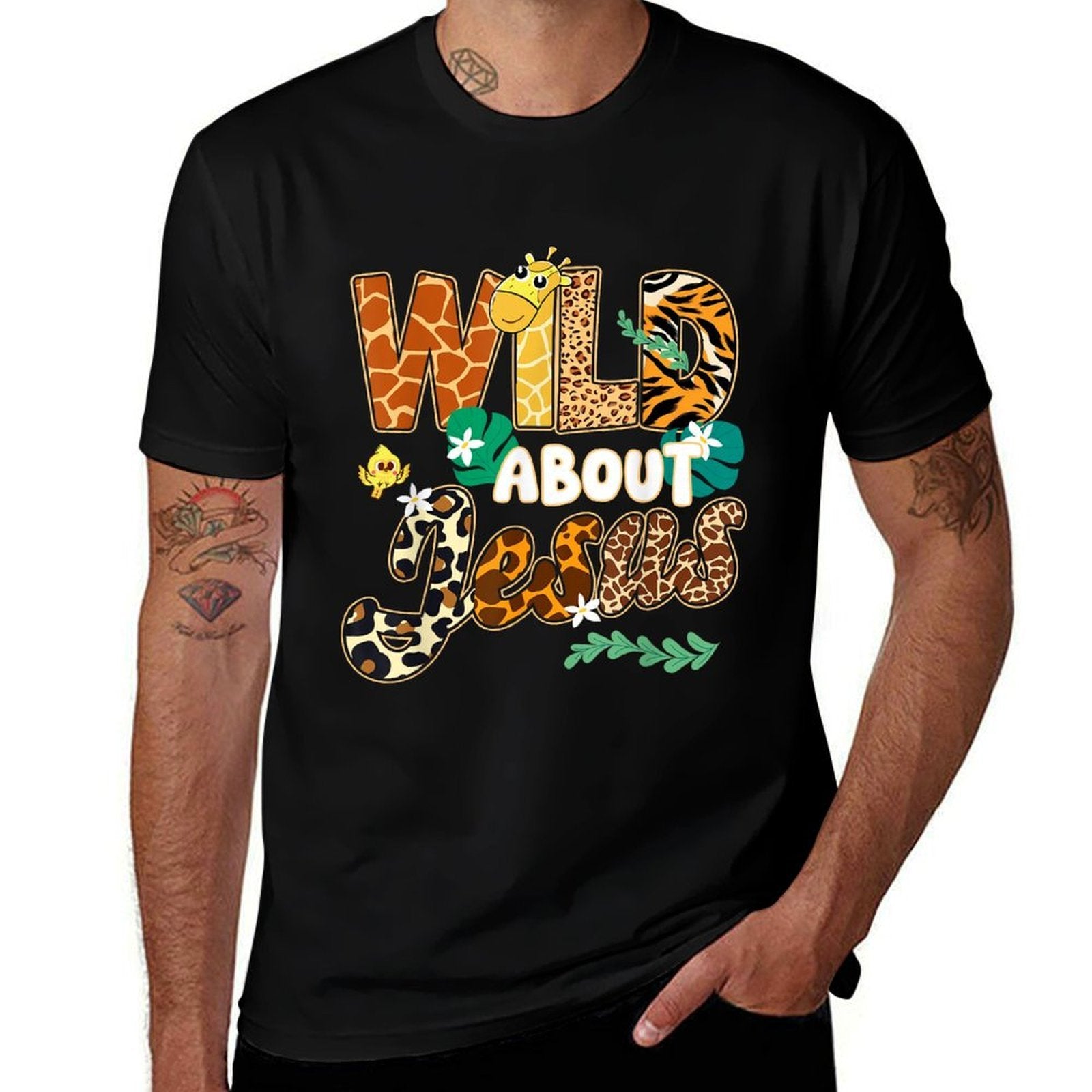 Wild About Jesus Christian Believer Leopard Zebra Print Kids  Affordable Price T-Shirt