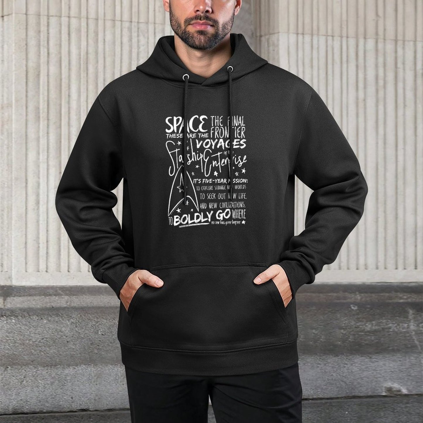 Star Trek Original Series Handwritten Speech Graphic Breathable Fabric Hoodie