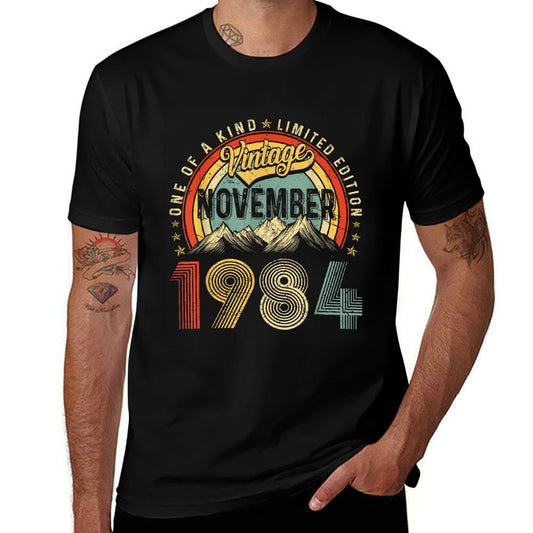 Vintage 40th Birthday Gift Vintage November 1984 Men Women  Affordable Price T-Shirt