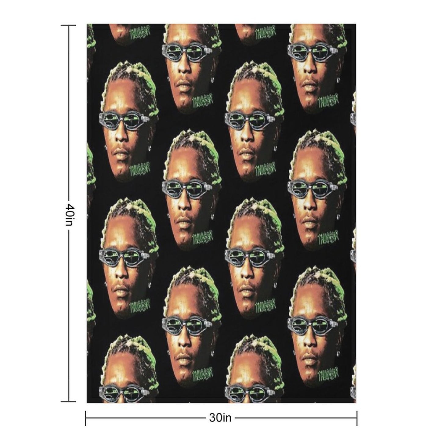 Young Thug Rapper Vintage Quick-dry Throw Blanket