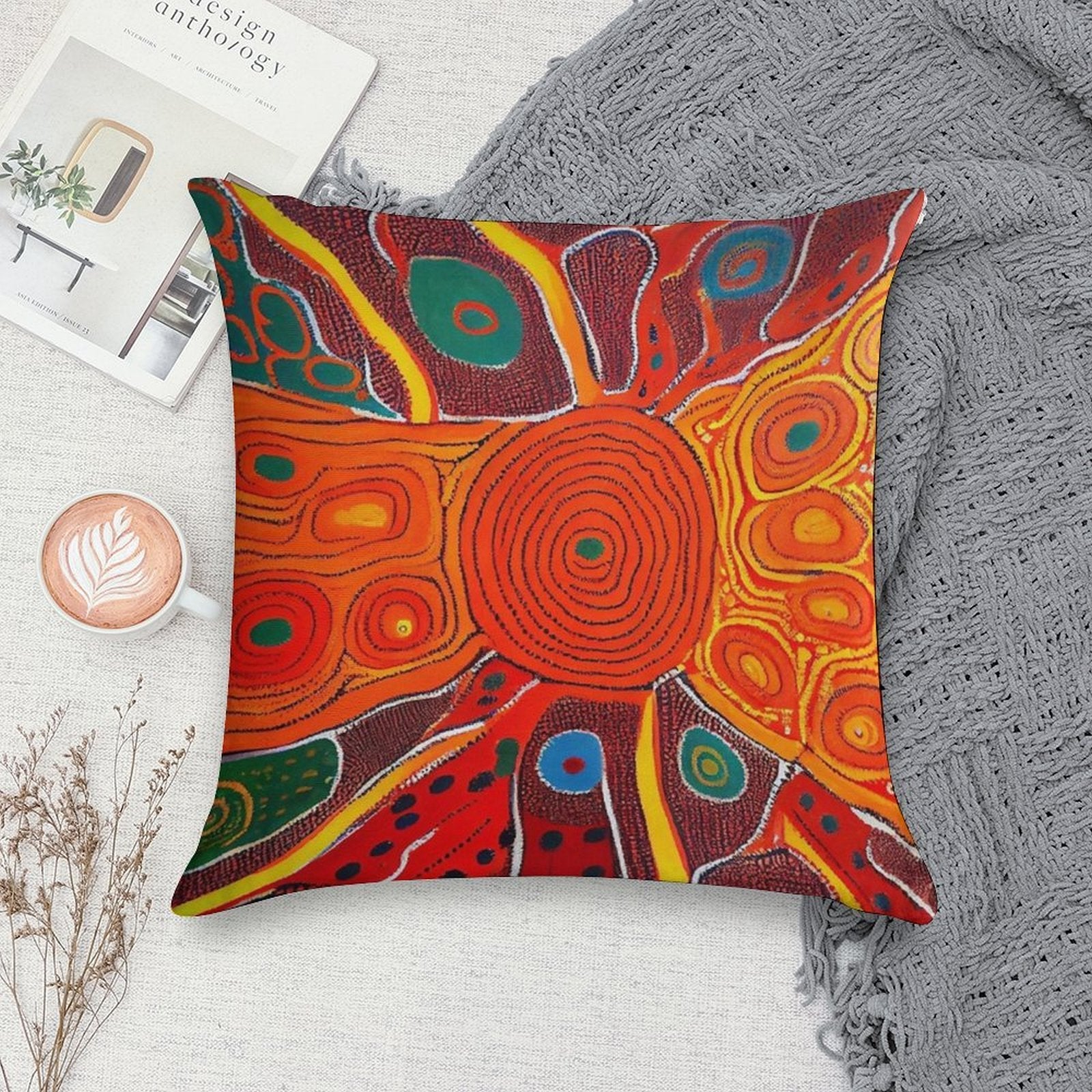 Alice Springs #14 Soft Easy Maintenance Throw Pillow