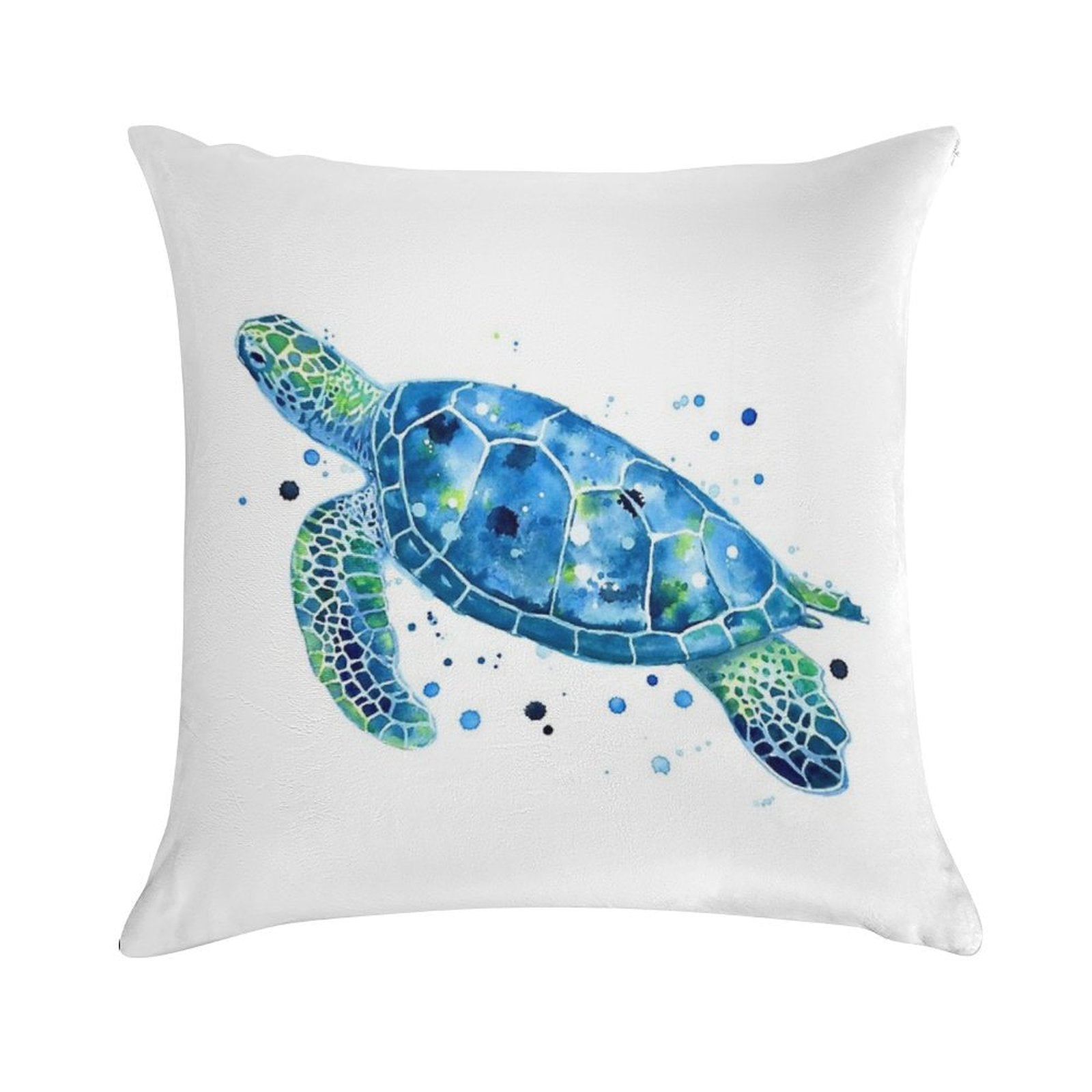 Sargasso Blue Sea Turtle Soft Easy Maintenance Throw Pillow