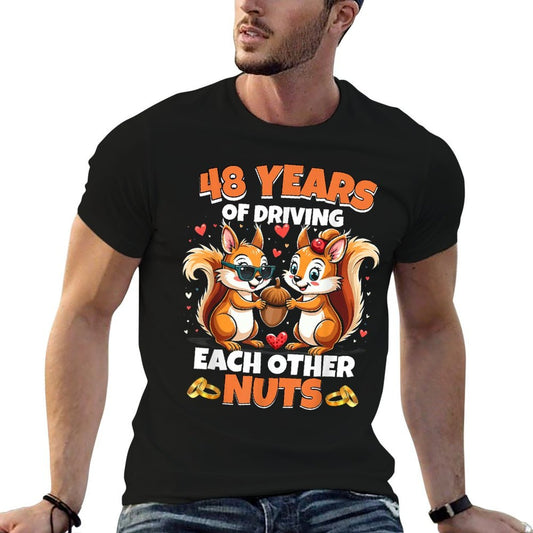 48th Wedding Anniversary 48 Years Of Driving Each Other Nuts  Lightweight T-Shirt