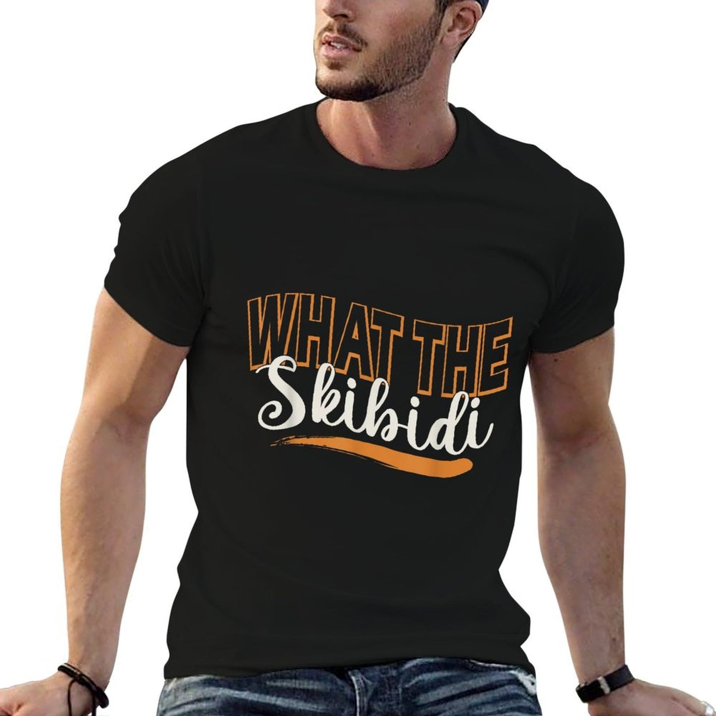 What The Skibidi Funny Meme Slang Rizz Brainrot Ironic Y2k Polyester Blend T-Shirt
