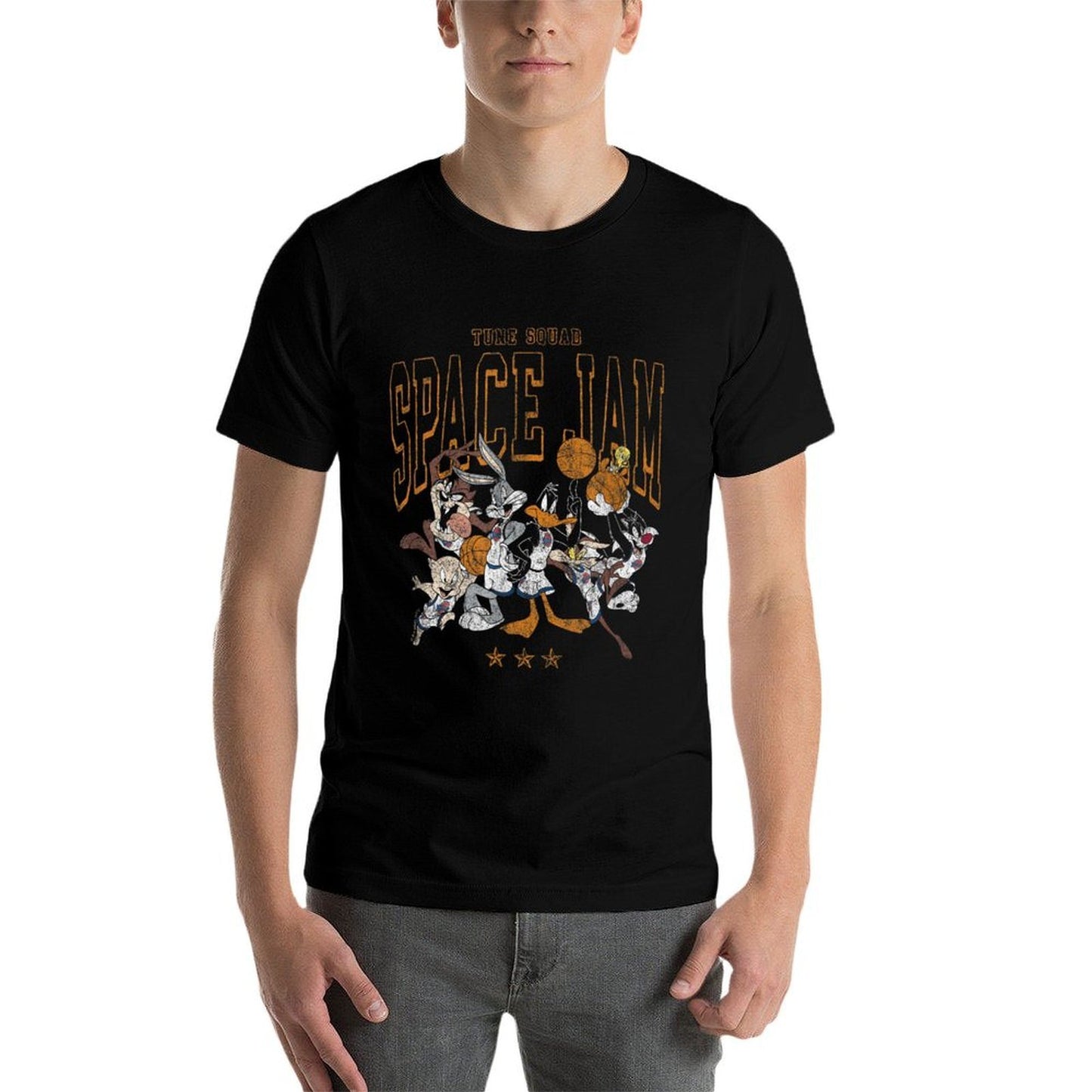 Space Jam Classic Tune Squad Distressed Poster Comfortable T-Shirt