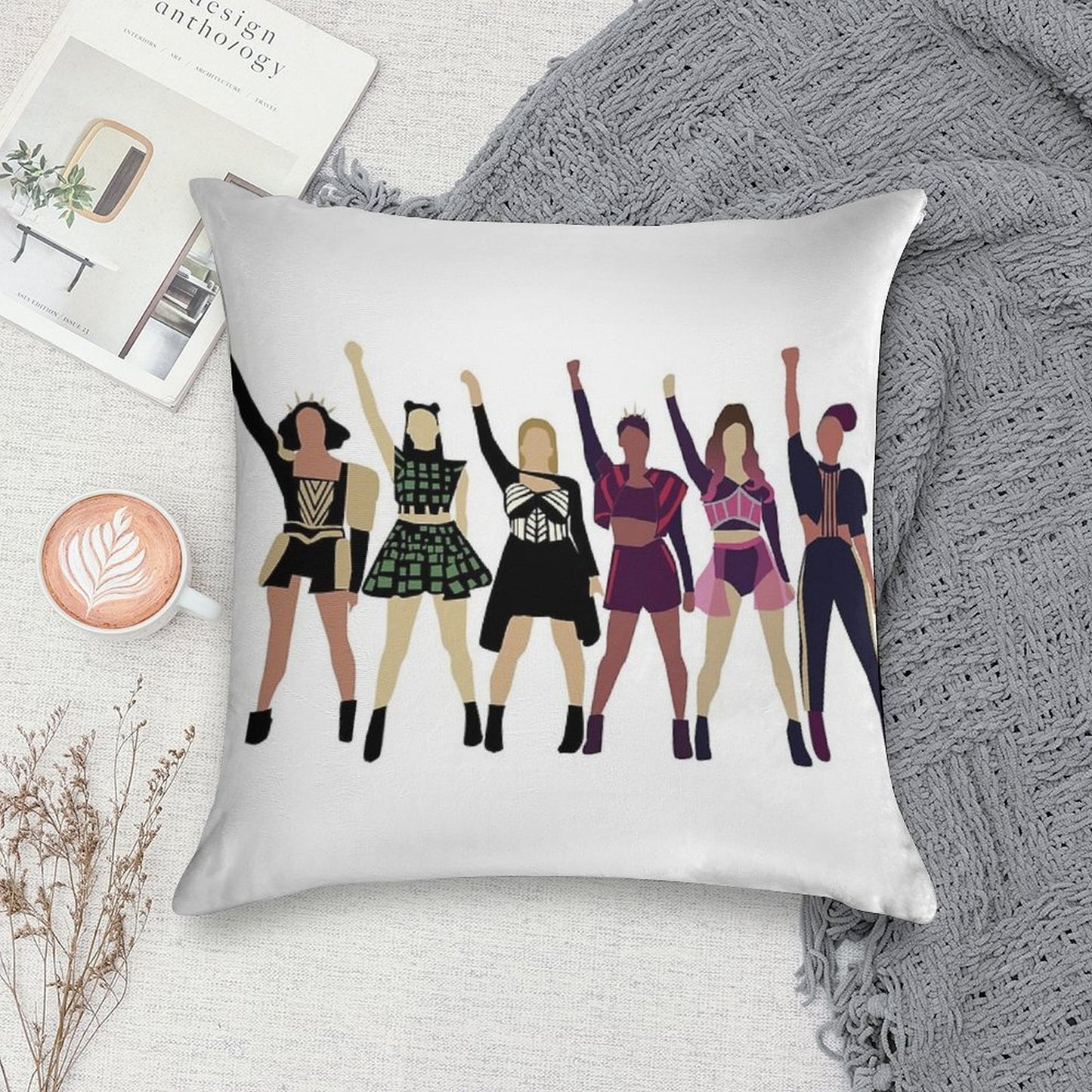 Six The Musical Soft Home Decor Throw Pillow