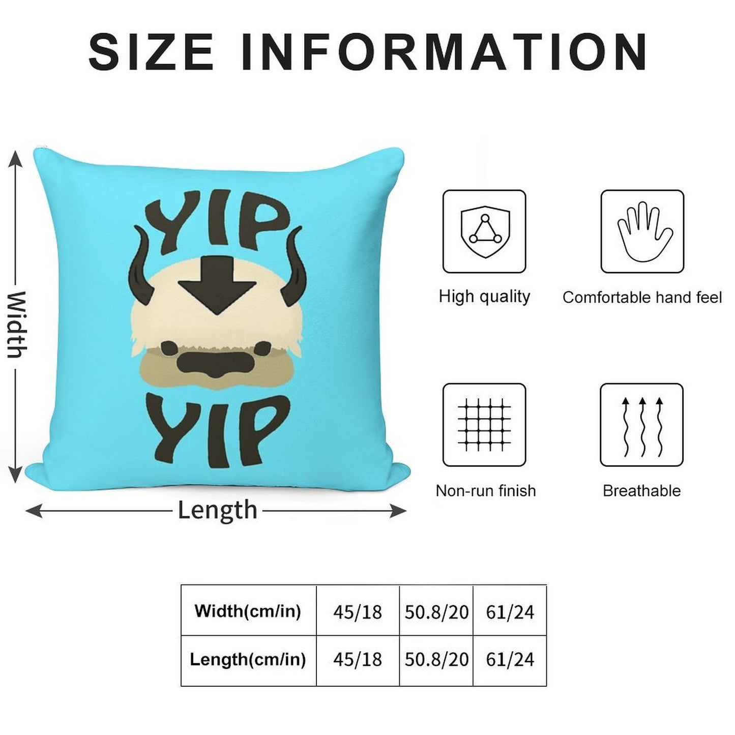 YIP YIP APPA! Soft Shrink-Resistant Throw Pillow