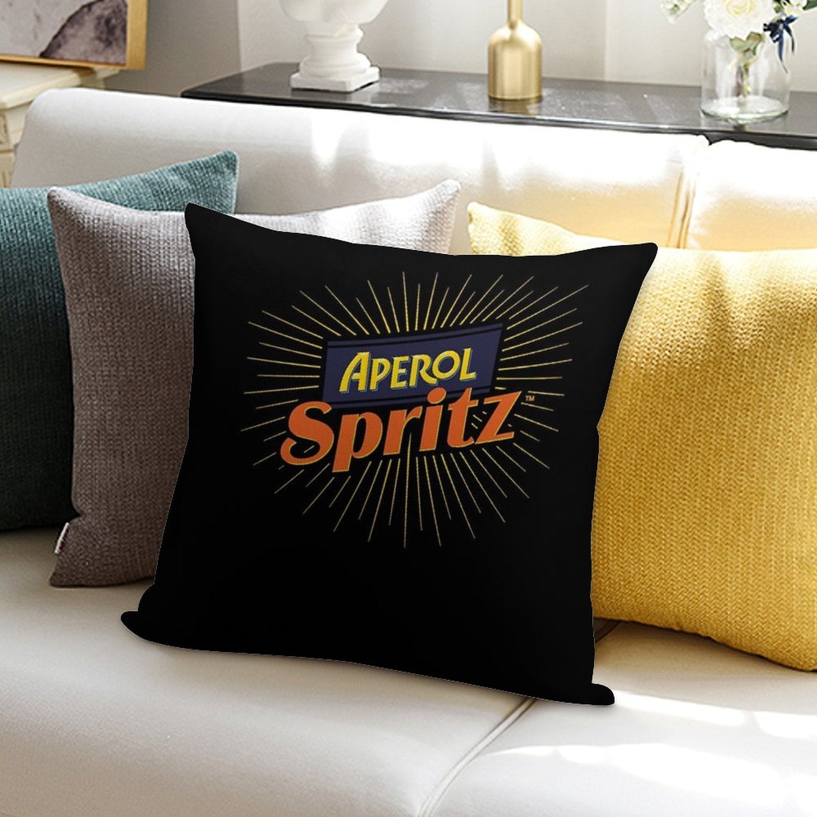 Aperol Aperol Aperol Spritz Soft Decorative Cover Throw Pillow