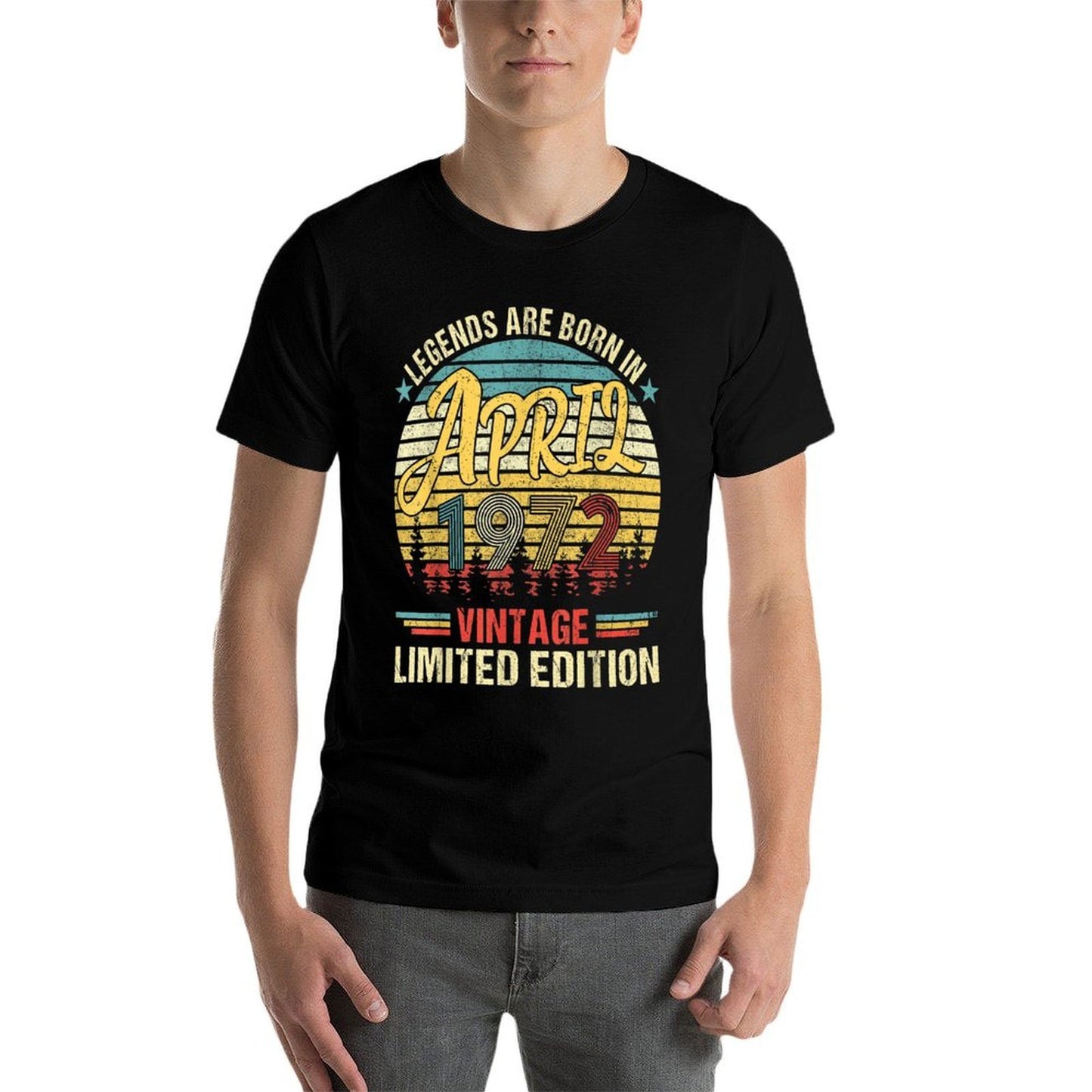 Vintage Born In April 1972 50th Birthday  Affordable Price T-Shirt