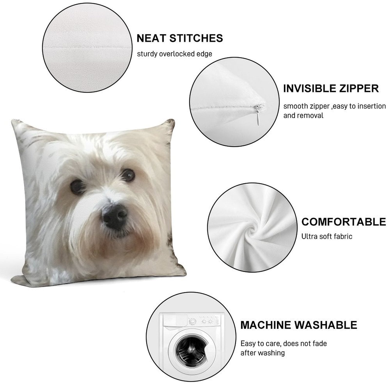 Westie Soft Anti-Pilling Throw Pillow