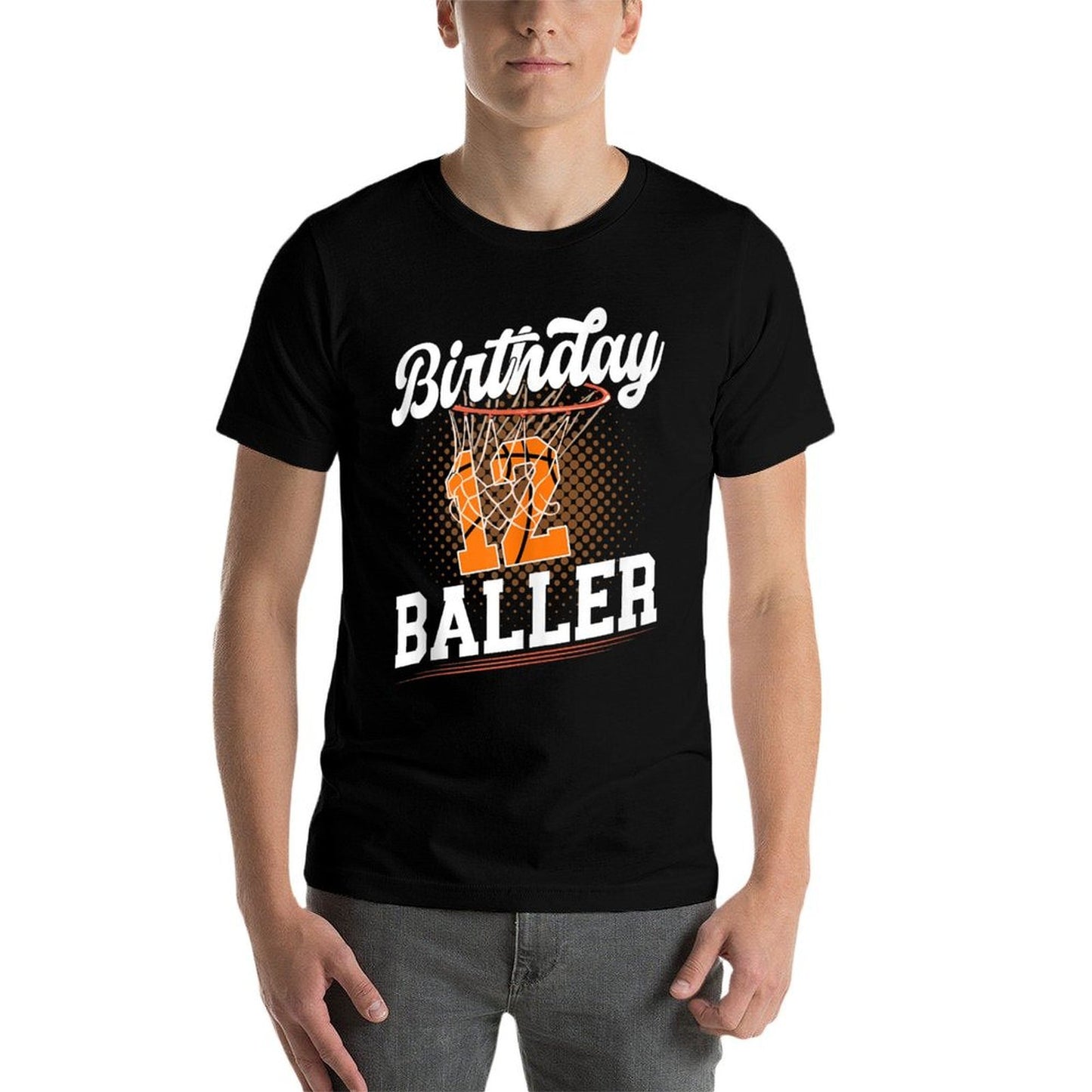 12th Basketball Birthday Twelve Year Old Basketball Player Easy-care T-Shirt
