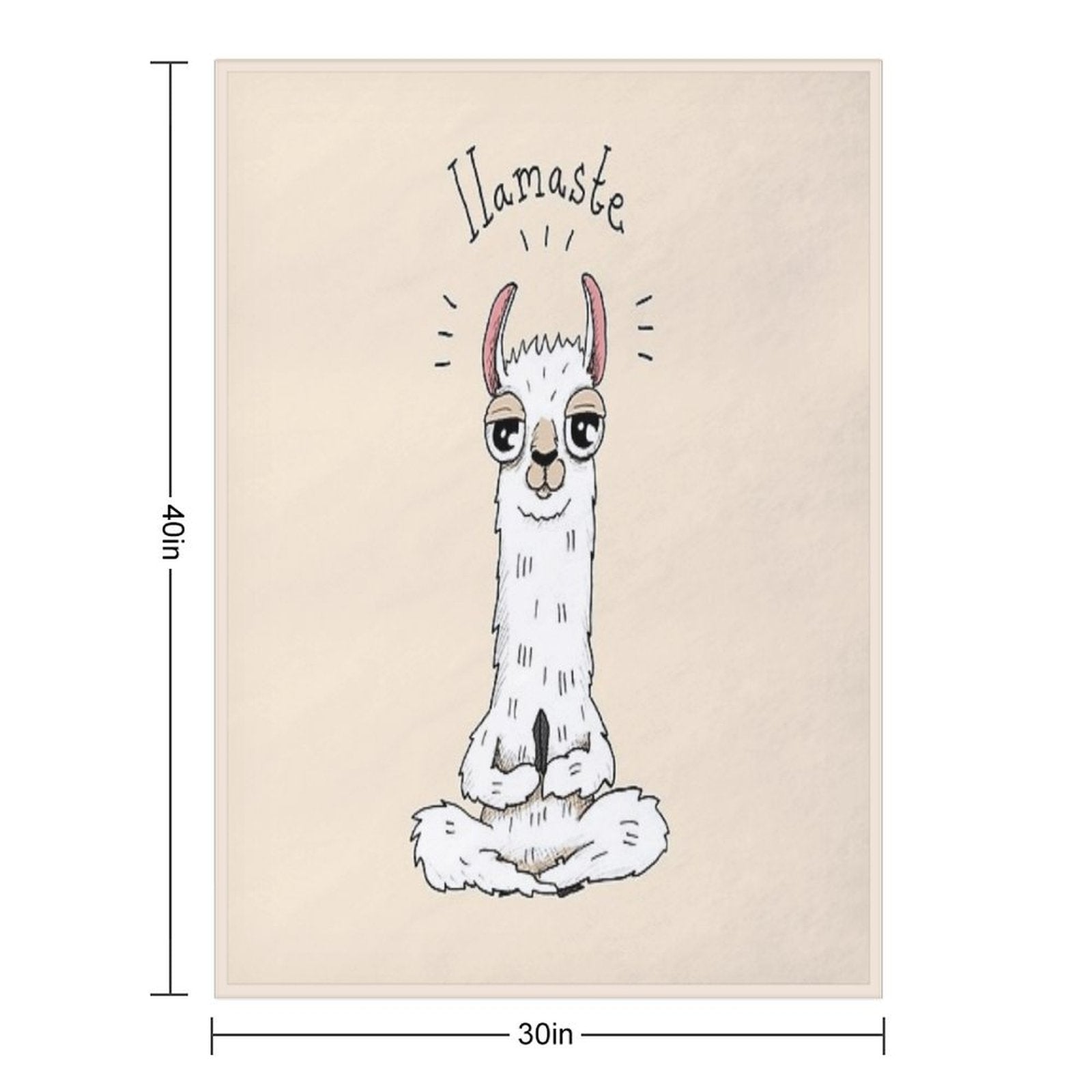 Llama Yoga Pose with Llamaste Quick-dry Throw Blanket