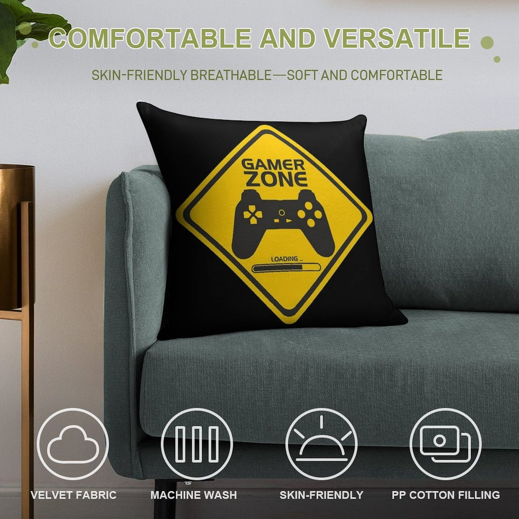 Gamer Zone Soft Warmth Comfort Throw Pillow
