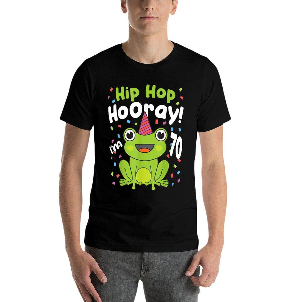 70th Birthday Boy Frog Lover 70 Year Old Funny B-Day  Durable T-Shirt