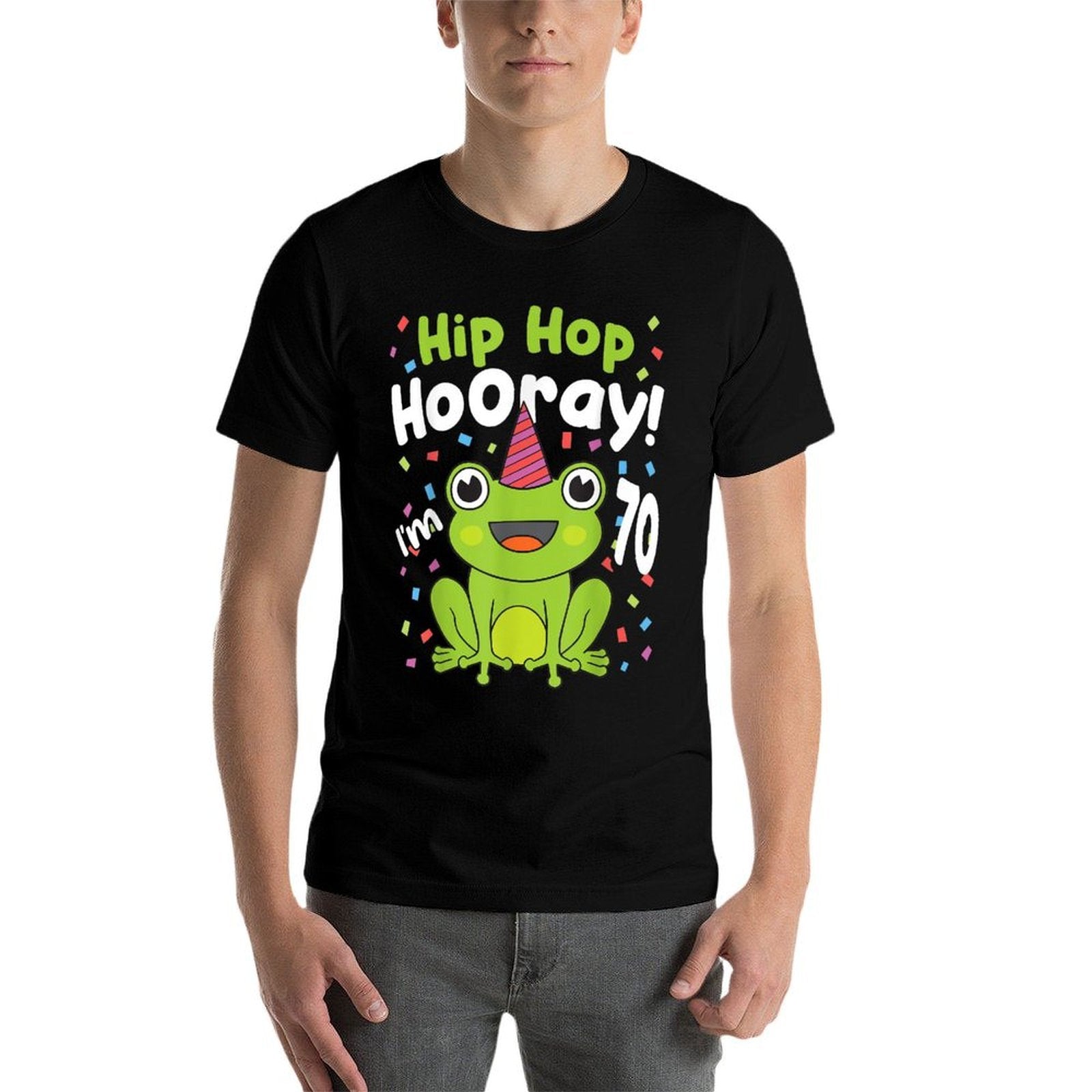 70th Birthday Boy Frog Lover 70 Year Old Funny B-Day  Durable T-Shirt