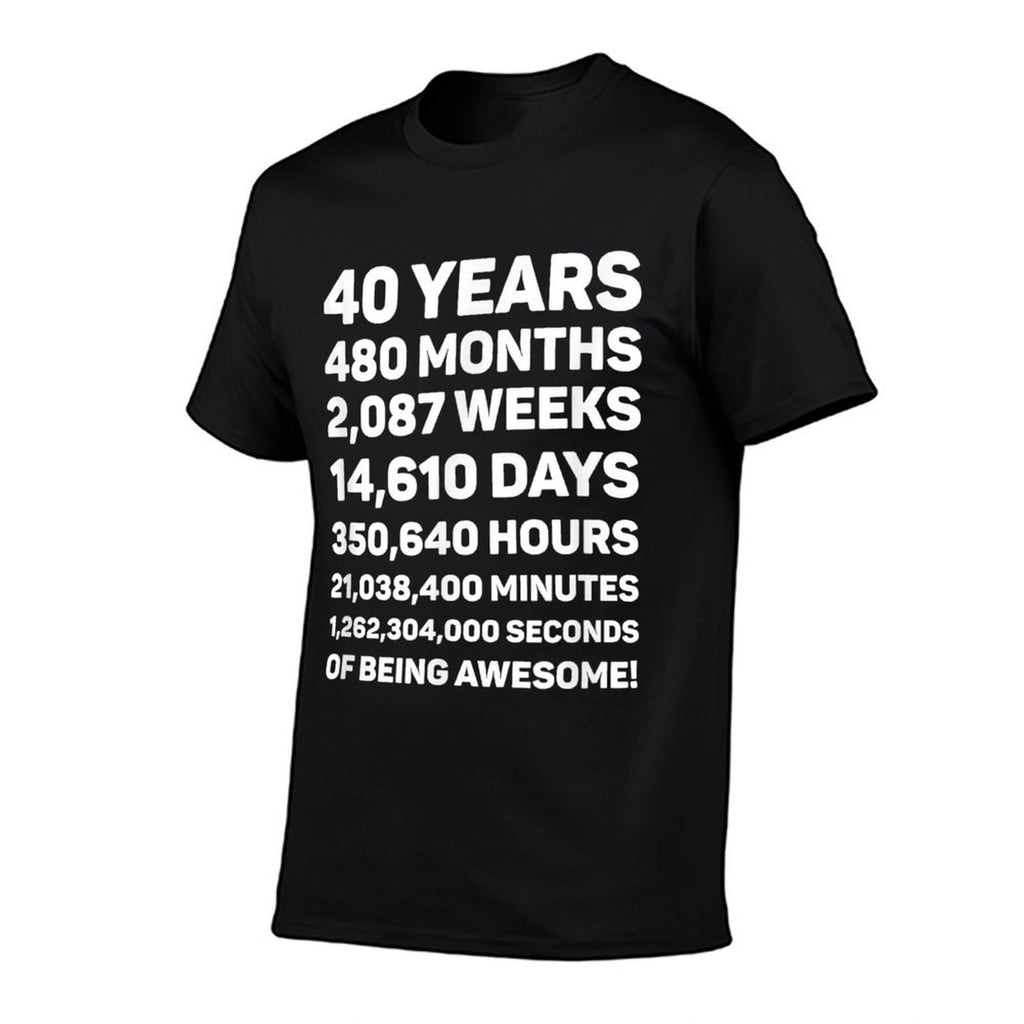 40th Birthday Gift for 40 Year Old, 40 Years Awesome  Quick-drying T-Shirt