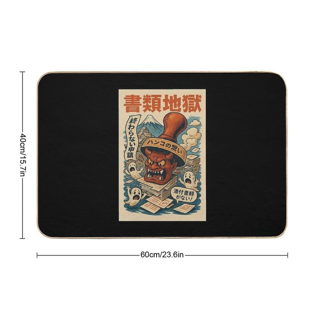 Paperwork Hell – Curse of The Hanko  Easy To Clean Bath Mat