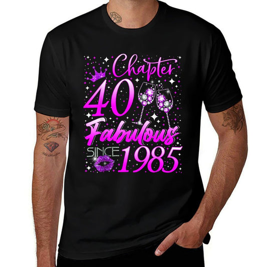 Womens Chapter 40 Fabulous Vintage Since 1985 40th Birthday  Tagless Design T-Shirt