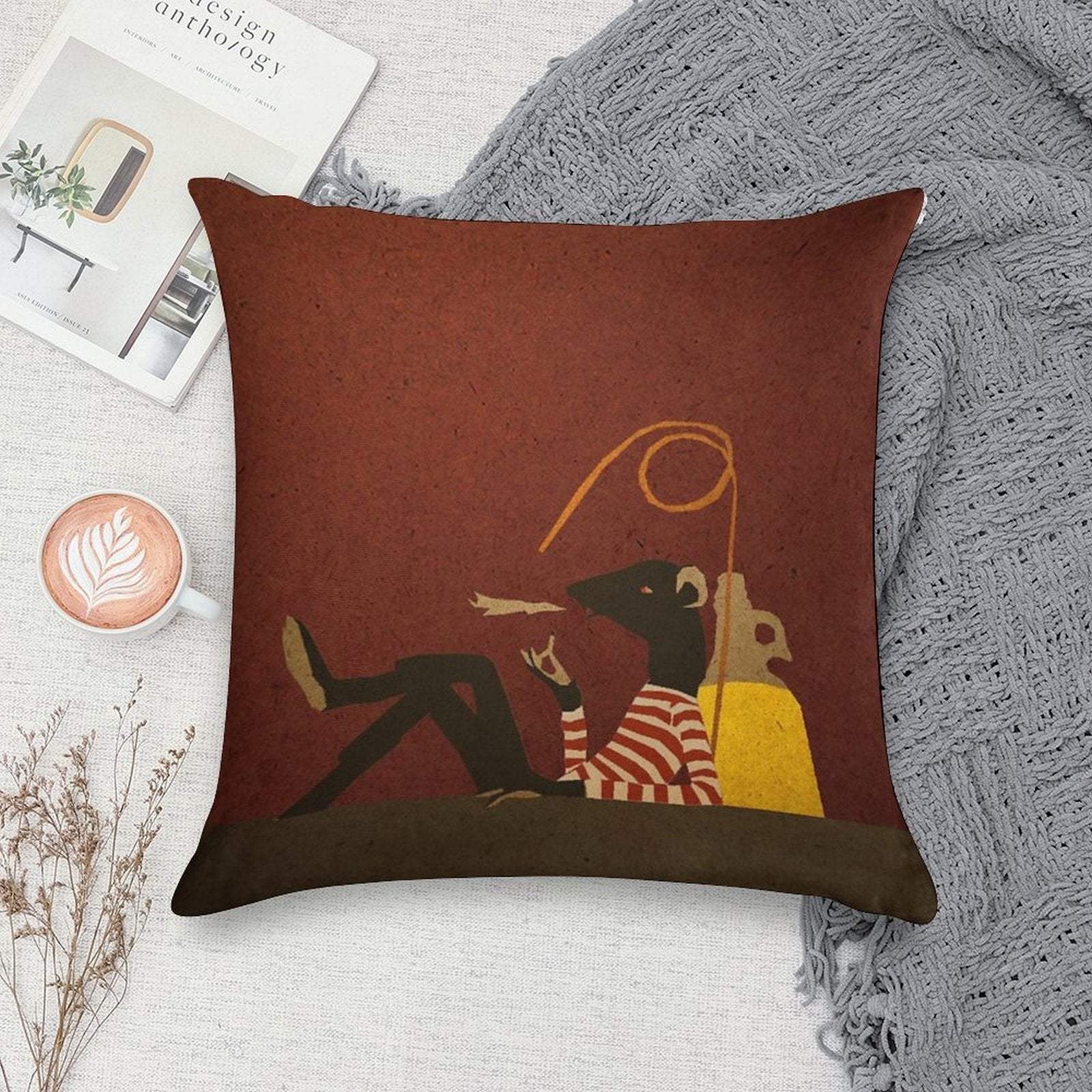 Rat Soft Anti-Pilling Throw Pillow