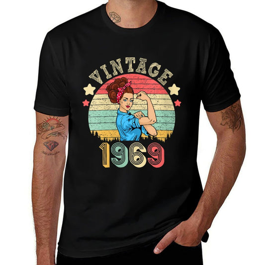 Womens 50 Years Old Gift - Vintage 1969 - 50th Birthday  Fade-proof Color T-Shirt