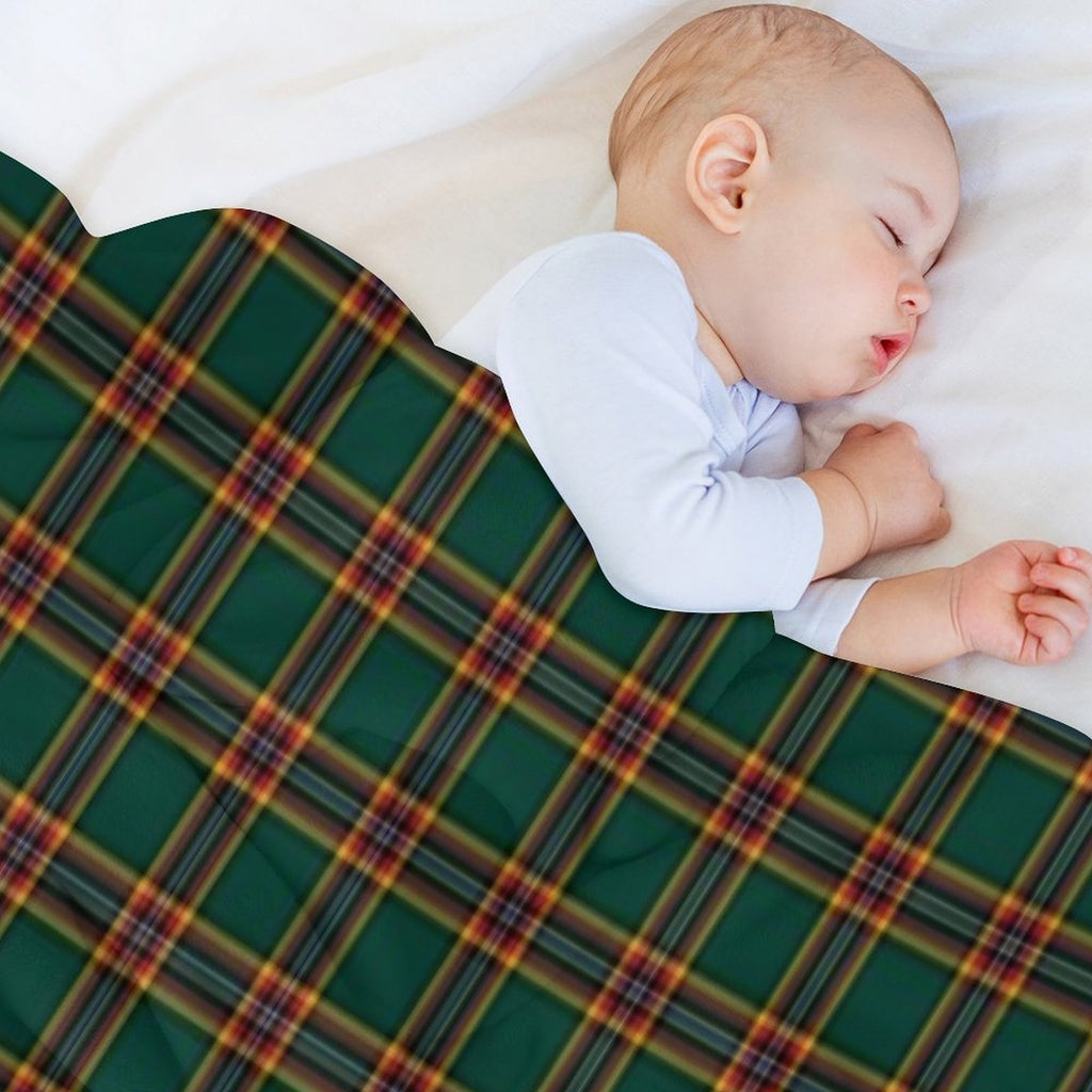 Moran Tartan Forest Green Irish Plaid Premium Throw Blanket