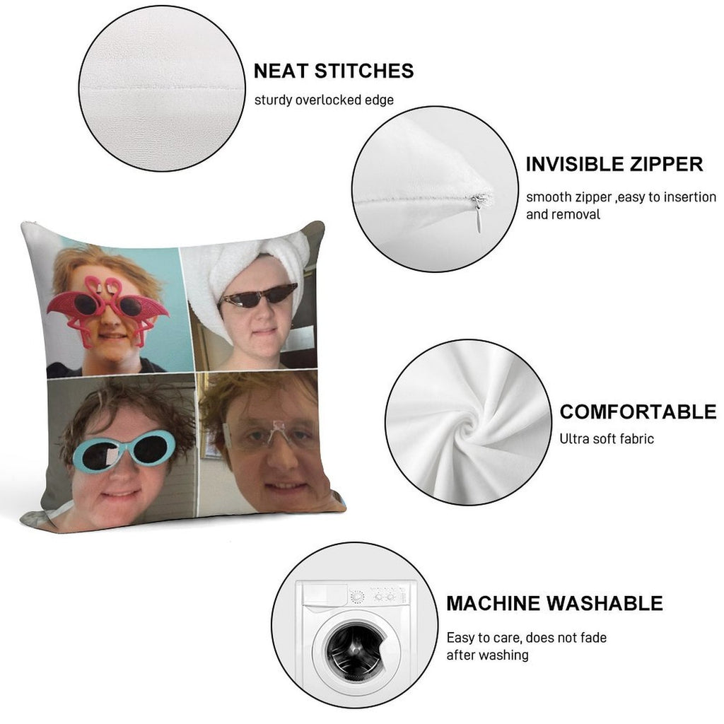 Lewis Capaldi Collage Soft Ultra-Soft Texture Throw Pillow